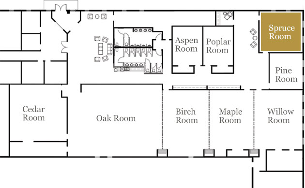 spruce room map
